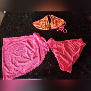 🩷 Wild Fable Three Piece Bikini Swim Set